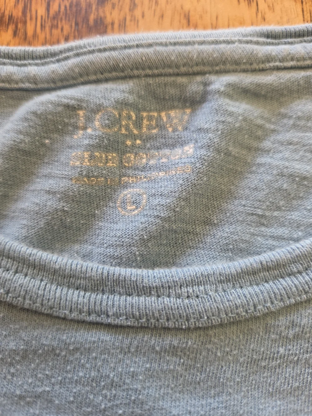 J. Crew Pale Blue Short Sleeve Pocket Tee